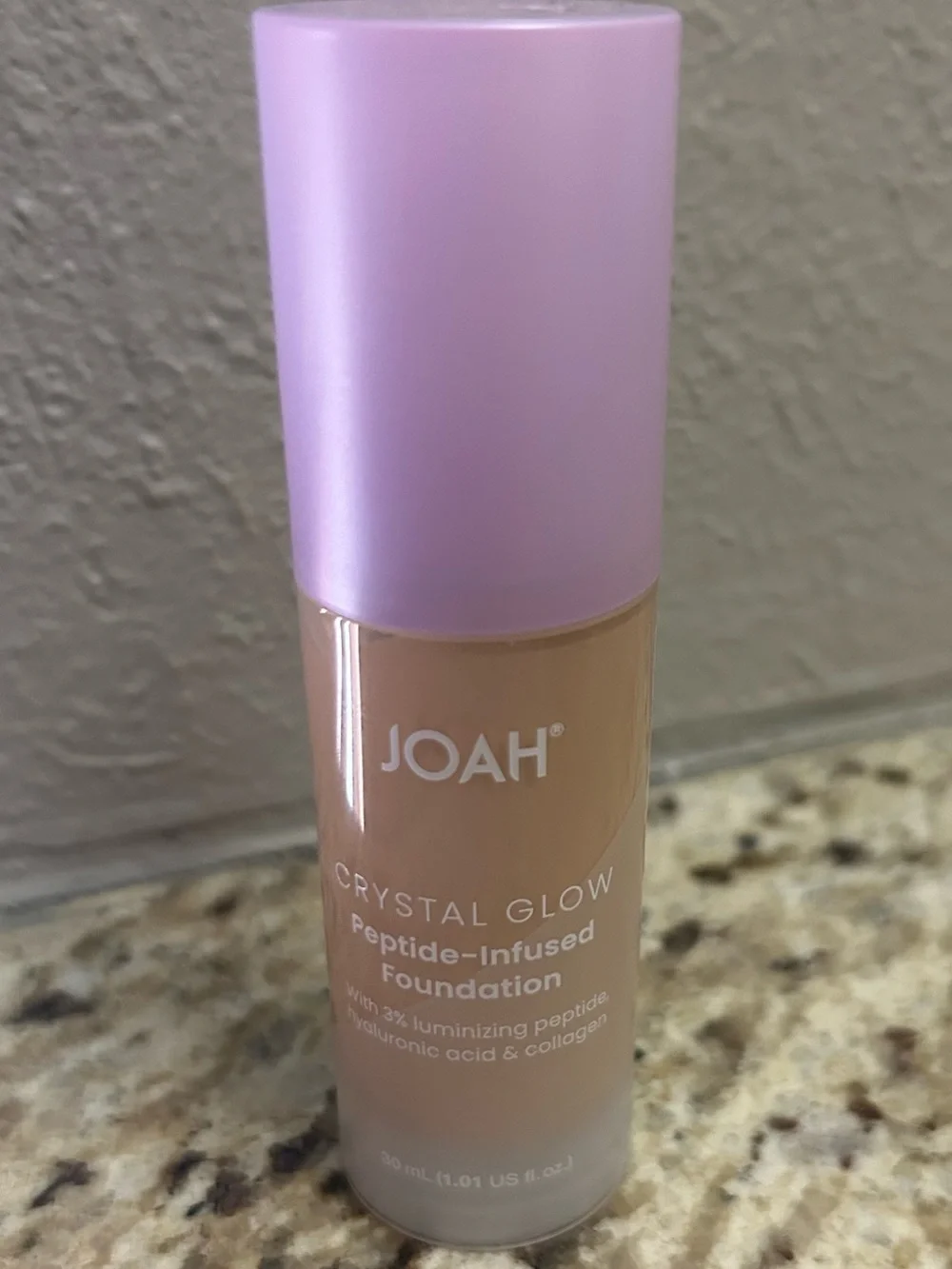 JOAH Crystal Glow Peptide-Infused Foundation - Light to Medium w Warm tones